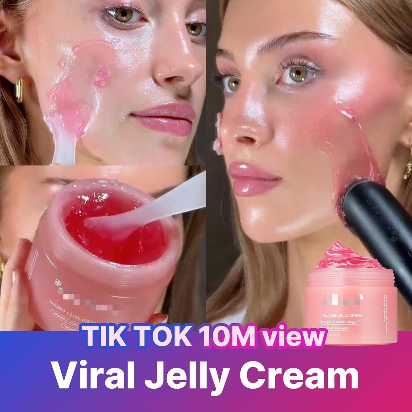 Collagen Jelly Cream | Hydrating & Brightening Daily Moisturizer for Glowing Skin