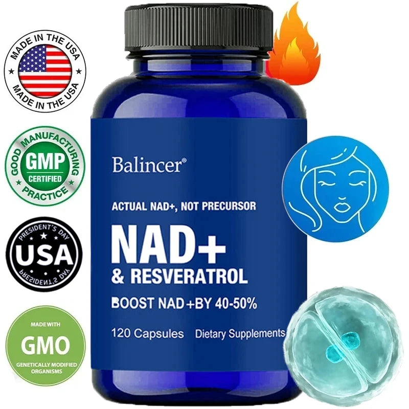 NAD+ Restore Pro | Nicotinamide & Resveratrol for Energy, Focus & Longevity