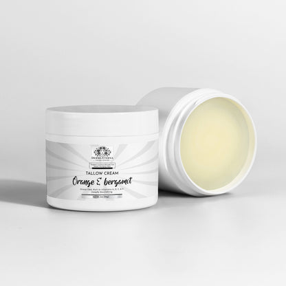 Grass-Fed Beef Tallow Cream with Orange & Bergamot – Deeply Nourishing Moisturizer for Hydrated, Glowing Skin