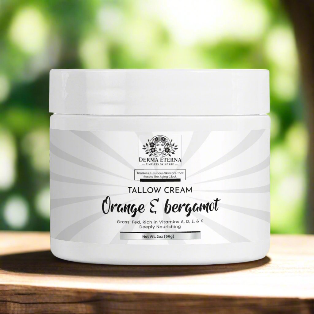 Grass-Fed Beef Tallow Cream with Orange & Bergamot – Deeply Nourishing Moisturizer for Hydrated, Glowing Skin