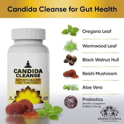 Candida Health Cleanse Capsules – Supports Healthy Gut Function and Digestive Wellness | 60 Capsules