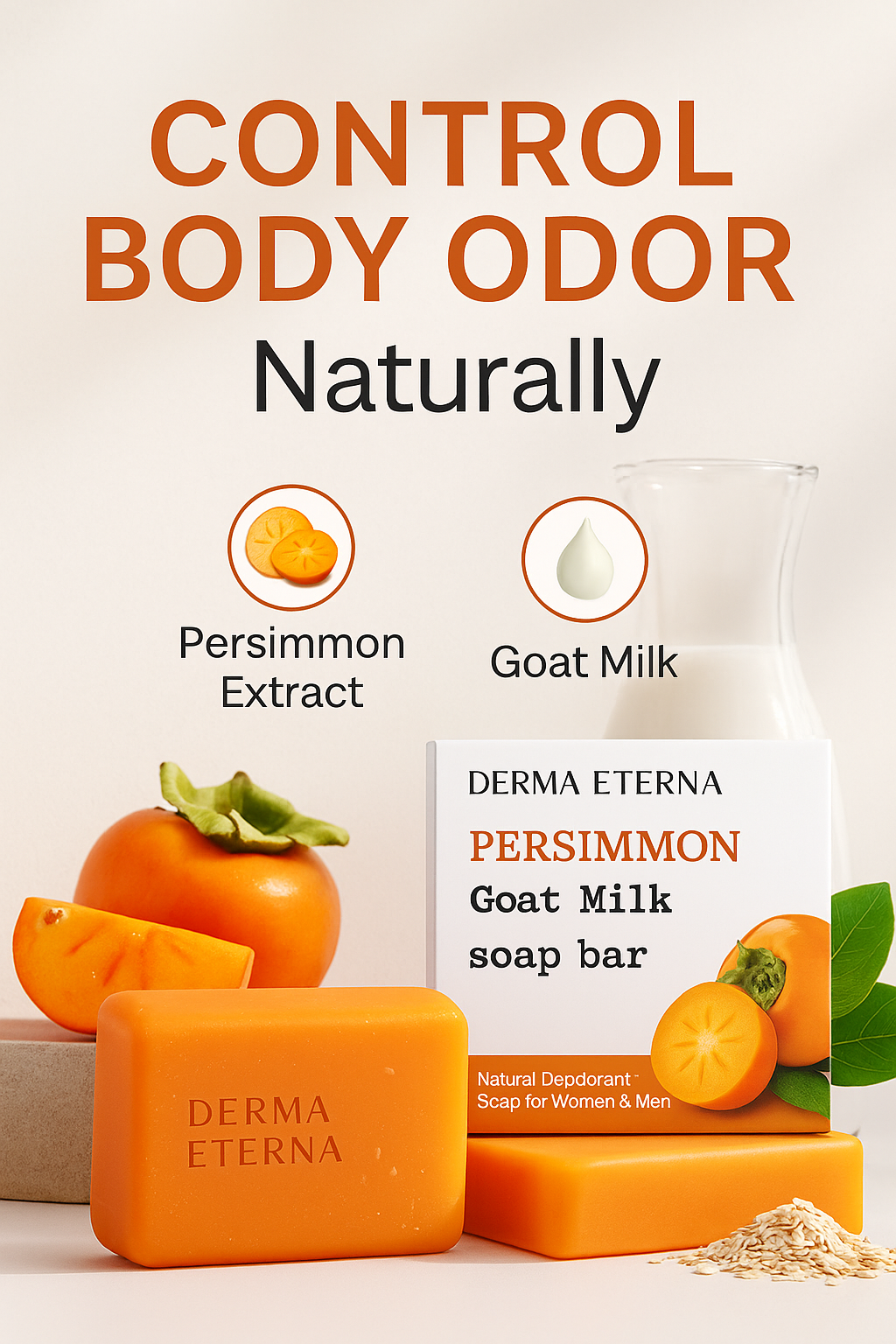 Nonenal Persimmon Goat Milk Soap