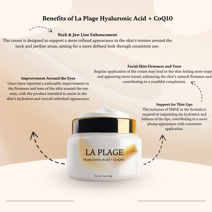 La Plage Firming Cream – Hyaluronic Acid and Co-Q10 Anti-Aging Solution