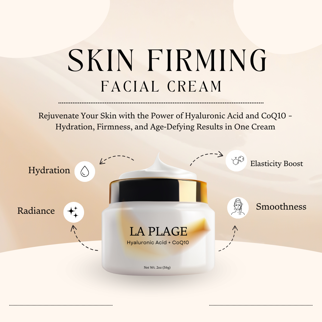 La Plage Firming Cream – Hyaluronic Acid and Co-Q10 Anti-Aging Solution