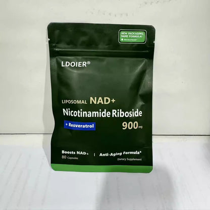 NAD+ Restore Max | Complexe officiel de nicotinamide riboside et de resvératrol | Sachet de 80 capsules