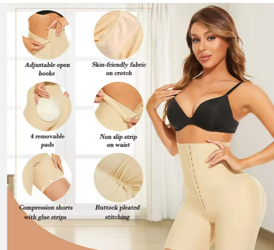 Isabella Wide Hips And Butt Lift One‑Piece Padded Shapewear