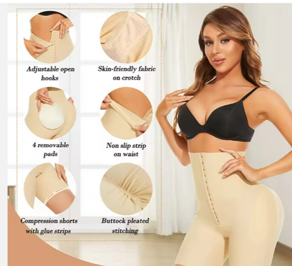 Isabella Wide Hips And Butt Lift One‑Piece Padded Shapewear