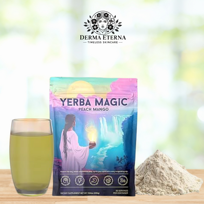 Yerba Magic | Yerba Mate Instant Tea Powder | 3-in-1 Super Drink | Peach Mango 30 Servings