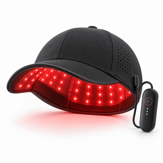 Illustrative rendering of hair cap; exact supplier model pending verification
