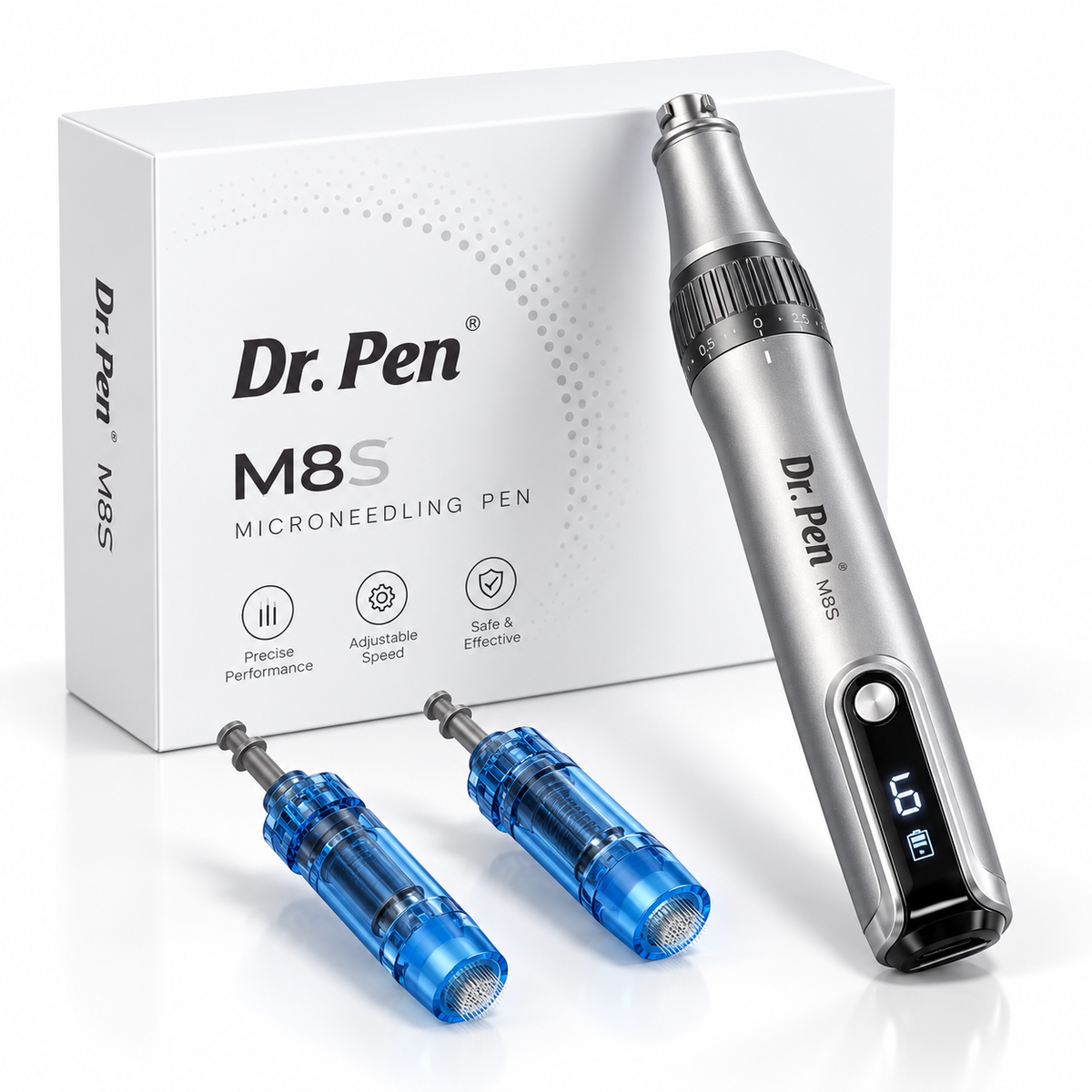 Dr Pen M8S complete kit illustrated on white background