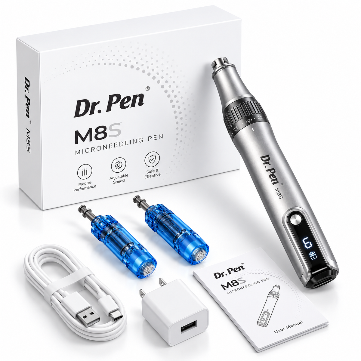 Dr Pen M8S complete kit contents illustration