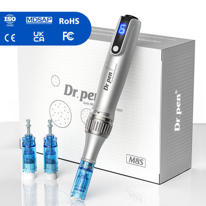 Guangzhou Ekai product image: silver Dr. Pen M8S microneedling pen and packaging