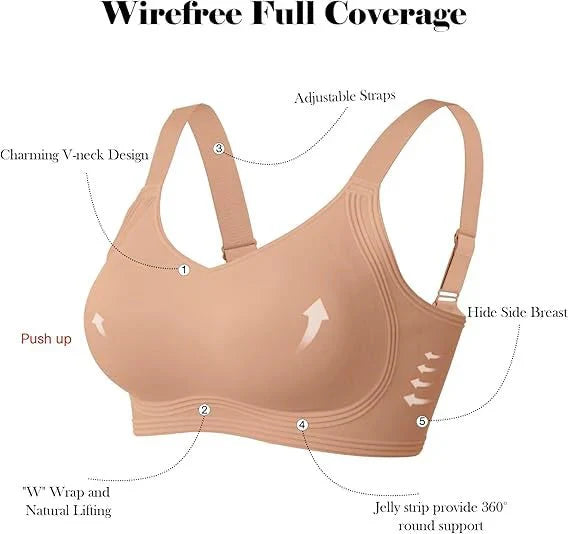 Seamless Full Coverage Push Up No Underwire Bras - LUNA